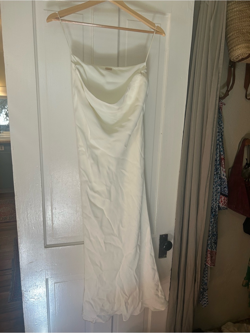 cult gaia Chantel off white ivory bias Slip Maxi Skirt